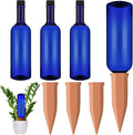 3 Sets Plant Watering Devices Terracotta 26 oz Self Watering Spikes Plastic Wine Bottles Slow Release Vacation Insert Automatic Plant Pot Waterer Device for Indoor Outdoor Garden