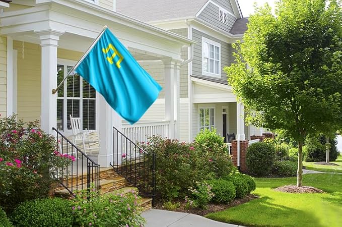 Azerbaijan Flag 2x3FT Azerbaijani National Polyester Flag With 2 Grommets For Patriotic Azerbaijani Themed Festival Events Party Decoration (Crimean Tatars, 2x3FT-3ply)
