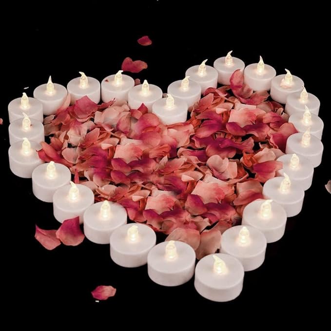 LED Tea Lights Candles- 100Pack Flameless Candles Realistic and Bright Flickering Long Lasting 200Hours for Holiday Celebration,Party, Home Decoration WarmWhite,Battery Operated