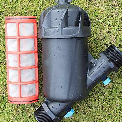 Estink Irrigation Filter, 3/4in Screen Irrigation Filter Y Water Filter Strainer Stainless Steel Screen Inline Filter Mesh Conditioning Strainer 120 PSI for Garden Greenhouse Agricultural
