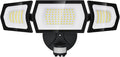 100W LED Flood Light Motion Sensor, 9000LM Motion Security Lights Outdoor, 3 Head Adjustable Floodlight, IP65 Waterproof Exterior Floodlights, 6500K Wall Light for Entryway, Yard, Garage