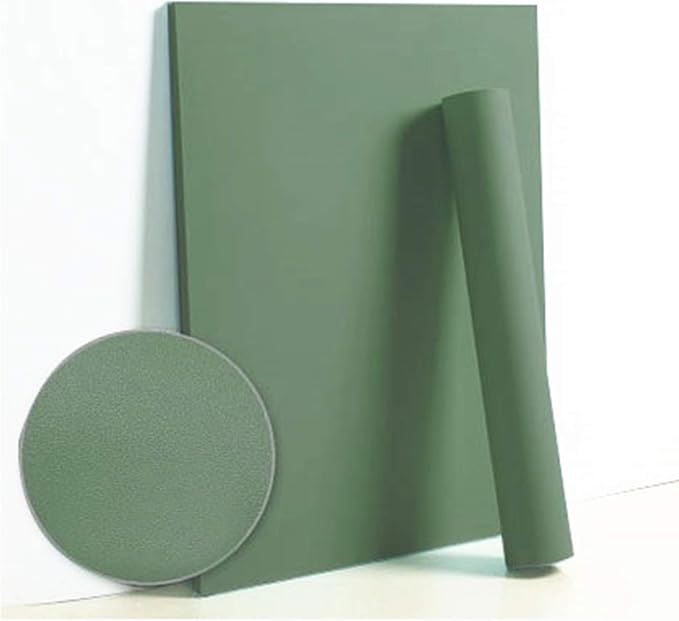 Dimoon 394''x23.6'' Green Peel and Stick Wallpaper Contact Paper Modern Self Adhesive Wall Paper Removable Renter Friendly Textured Solid Color Shelf Cabinet Vinyl Roll (394''x23.6'',Dark Green)