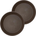 The HC Companies Flower Pot Saucers - Plastic Plant Saucer for Outdoors & Indoors - Traditional Design Plant Pot Trays for Water Drainage - Durable & Stylish Round Plant Tray (16-inch Clay)