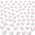 Marsui 100 Pcs Bunny Miniatures Figurines Rabbit Miniature Accessories Easter Garden Landscape Garden Rabbit for Easter Garden Accessories Dollhouses Decoration(Cute Rabbit)