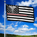 FLAGWIX American Flag-Nurse Flag Thin Red Line Nurse Grommet Flag TRN1388GFv1, 3x5 ft., No Flag Pole Rings-USA Heavy Duty Flags Canvas Cotton-Durable Indoor Outdoor Flag
