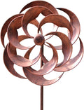 360 Degrees Metal Swivel Classical Wind Spinner Willow Leaves for Patio Lawn Outdoor Yard Lawn Garden 70x20 Inches