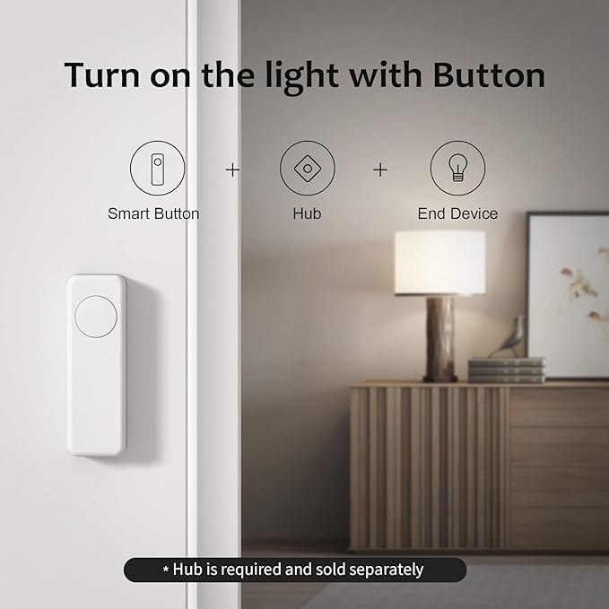 THIRDREALITY ZigBee Smart Button 2 Pack, 3-Way Remote Control, Require Zigbee hub, Work with SmartThings, Aeotec, Hubitat, Home Assistant, Third Reality Hub, Battery Included.