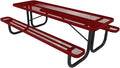 T8-TXTBUR Heavy Duty Rectangular Portable Picnic Table, 8 Ft, Textured Burgundy, Made in America