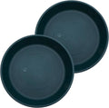 The HC Companies Flower Pot Saucers - Plastic Plant Saucer for Outdoors & Indoors - Traditional Design Plant Pot Trays for Water Drainage - Durable & Stylish Round Plant Tray (21-inch Evergreen)