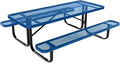 Coated Outdoor Furniture Heavy-Duty Portable Outdoor Kids Table, Expanded Metal Kids Picnic Table, Commercial-Grade Picnic Table, Made in America (6ft Rectangular, Childrens, Textured Light Blue)