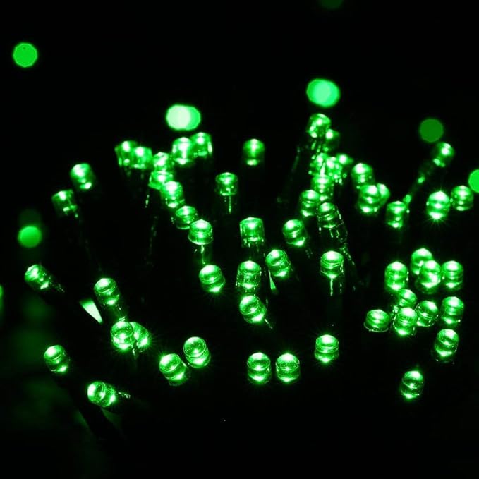 Toodour Solar Christmas Lights, 2 Packs Total 144ft 400 LED 8 Modes Solar String Lights, Waterproof Solar Outdoor Christmas Lights for Garden, Patio, Fence, Balcony, Christmas Tree Decor - Green