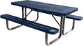 T6-TXTDBL Heavy Duty Rectangular Portable Picnic Table, 6 Ft, Textured Dark Blue, Made in America