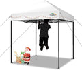 COBIZI 6.6x6.6ft Pop Up Canopy Tent, Heavy Duty Canopy Easy Set up All Weather Waterproof Outdoor Canopy Tent for Parties, Beach, Garden, Camping with 1 Handbag, 3 Adjustable Heights, UPF50+, White