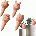 Plant Watering Devices 4 Pack Terracotta Vacation Plant Waterer Bottle Watering Stakes Slow Release Plant Watering Spikes Self Watering Devices for Indoor Outdoor Plants