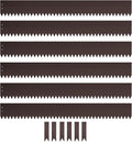 Steel Landscape Edging 40 Inch Strips, Steel Edging 4 Inch Depth, 6 Pack Hammer in Landscape Edging, Metal Landscape Edging, Metal Edging for Landscaping（Brown