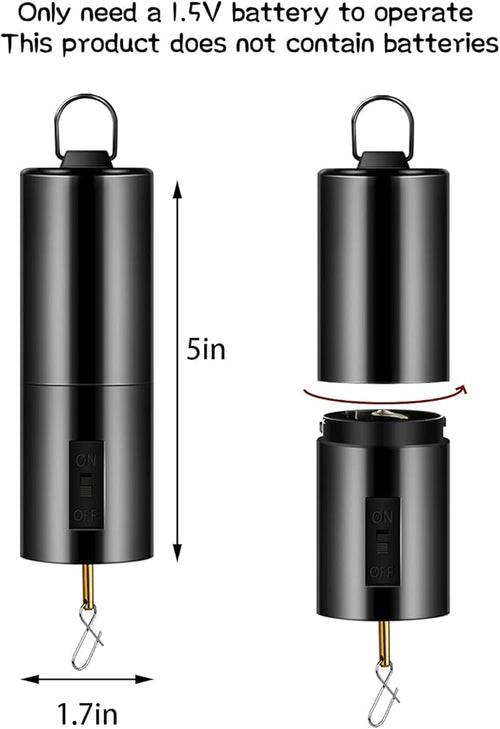 1 Piece Hanging Black Rotating Motor Wind Spinner Mobile Battery Operated Motor Multi-Purposes Rotatable Hook for Garden Decoration Accessory Supplies
