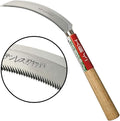 EYI Grass Sickle,Saw Tooth Sickle, Hand held Sickle Tool,Harvest Sickle with Wooden Handle, Light Serration, 6.6-Inch Stainless Steel Blade