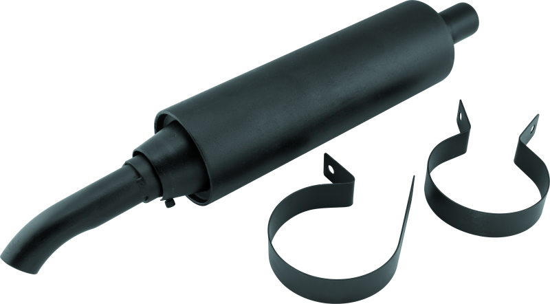 QuadBoss, QuadBoss Universal Muffler Part #157108 for Powersports Vehicles with Black Finish and Welded Internal Components