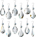 12pcs Glass Crystal Chandelier Prisms, Rainbow Hanging Crystals Suncatcher for Windows, Home Decoration
