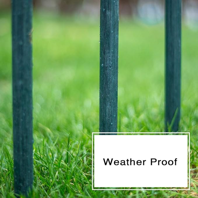 4ft 8pack Garden Stakes 1/4" Dia FRP Plant Supporting Stakes for Climbing Tomato Cucumber Strawberry Bean Tree, Pack of 8, Dark Green(48inch)