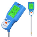 6-in-1 Soil Moisture Meter Digital PH Meter/Soil Moisture/Plant Temperature/Sunlight Intensity, Backlight LCD Display, Soil Test Meter for Garden, Lawn, Plant Care (Blue)