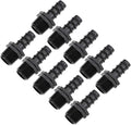 uxcell Barb Drip Pipe Connector 1/2 BSPT Male Thread 16PE Hose Fitting for Garden Agricultural Irrigation System, Plastic 10pcs