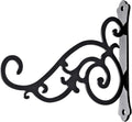 2 Pieces 8-Inch Outdoor Decorative Iron Wall Hooks for Hanging Lanterns Indoor Plants Hummingbird Feeders, Black