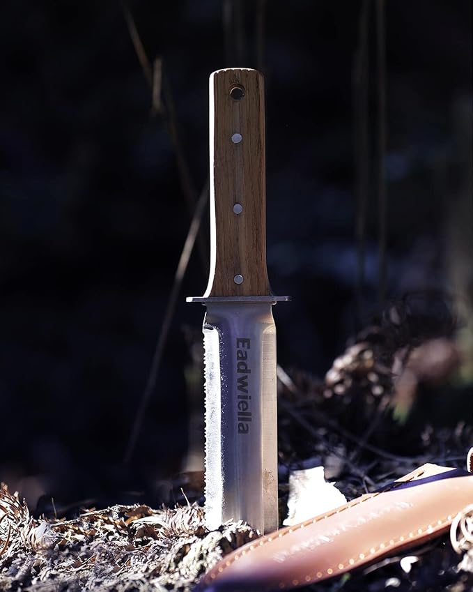 Hori Hori Trowel Knife Japanese Weeding Knife Garden Knife Tool with Sheath for Landscaping Digging, Dividing Plants, Planting Bulbs, Digging Out Weeds, Removing Rocks, Cutting Through Roots