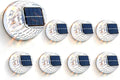 Atmosphere Solar Lights IPX4 Waterproof Wall Lights for Backyard, Railing, Step, Patio, Deck, Stair Railings (8 Pack)
