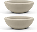 ARBORA 21" Santorini Bowl 2-Pack with Classic Cream Finish - Polyresin Indoor and Outdoor Planter2, Durable, Weatherproof, Lightweight, Large Plant Pots for Patio, Garden, Deck, Entryway