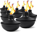 8-Pack Upgraded Tabletop Torches, 24 oz Citronella Torch Lights, Refillable Torch with Wicks, Covers, and Funnel Included - Ideal for Garden, Patio, Deck, Yard, Party, Landscape