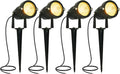 LED Landscape Spotlights Low Voltage 5W 12V 24V Garden Pathway Lights Waterproof IP66 Warm White Walls Trees Flags Outdoor Landscape Lights with Stakes