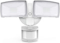 LEPOWER LED Motion Sensor Security Lights Outdoor, 30W 3200LM, 5500K, IP65 Waterproof, 2 Head Motion Detector Flood Light for Garage, Yard, Porch, White (NOT Solar Powered)