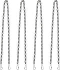 20 Inch Stained Glass Window Hanging Chain Picture Hanging Chain Sunshine Catcher Black Metal Nickel Plating Stained Glass Window Panels Chains 4 Pcs