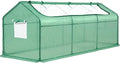 Quictent Portable Mini Cloche Greenhouse w/ Elevated Bottom, Large U-Shaped Zipper Mesh Door & 2 Side Screen Window Waterproof UV-Resistant Hot House for Indoor Outdoor, 95" x 36" x 36" (Green)