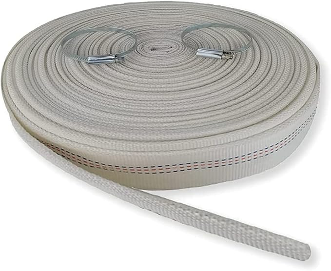 1.5"30M-98ft Lay-Flat Hose Pool Cleaning Belt Water Discharge Pump Hose With Aluminum Clamps Fittings Fire Hose Length Connection Hose Sump Pump Well Pump for House Garden and Irrigation Firehose