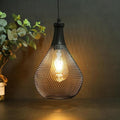 JHY DESIGN Hanging Lamp Battery Operated Cordless Hanging Light Great for Parties Patio Events for Indoors Outdoors(Teardrop Shape)