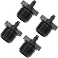 uxcell Barb Drip Pipe Connector 1/2 BSPF Male Thread 4/7mm Hose Fitting for Garden Agricultural Irrigation System, Plastic 20pcs