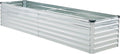 8x2x1.5ft Galvanized Raised Garden Bed,Outdoor Planter Box Metal Patio Kit Planting Bed for Vegetables Flowers Herb,Silver