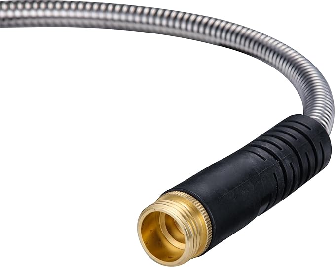Water Hoses 12 feet – 3/4'' Fittings, Flexible Garden Hoses for Garden Watering, Outdoor Cleaning, House Cleaning, Car Washing, Swimming Pool, Camping, Agricultural Irrigation, Dog Bathing