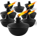 8 Pack Metal Table Top Torches,23.5 oz Citronella Torches for Outside,Refillable Flame Light Torch with Wicks and Covers for Party, Garden Decor,DIY