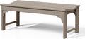 WestinTrends Malibu Outdoor Bench, All Weather Resistant Poly Lumber Backless Patio Garden Bench, Adirondack Curved Bench Seat for Comfort, Weatherwood