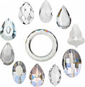 H&D 11pcs Clear Crystal Chandelier Lamp Lighting Drops Pendants Balls Prisms Hanging Glass Prisms Parts Suncatcher Home/House Decor