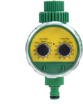 Automatic Irrigation Timer, Green ABS Multi Function Two Dial Automatic Electronic Watering Timer Garden Irrigation Controller for Roof Garden Balcony Villa Garden Outdoor Automatic Sprinkler System