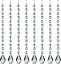 1ft 8pcs Teardrop Crystals Garland, Hanging Chandelier Crystals Prism Beads Chain for Wedding Home Decoration Clear GOLDENHAITAI