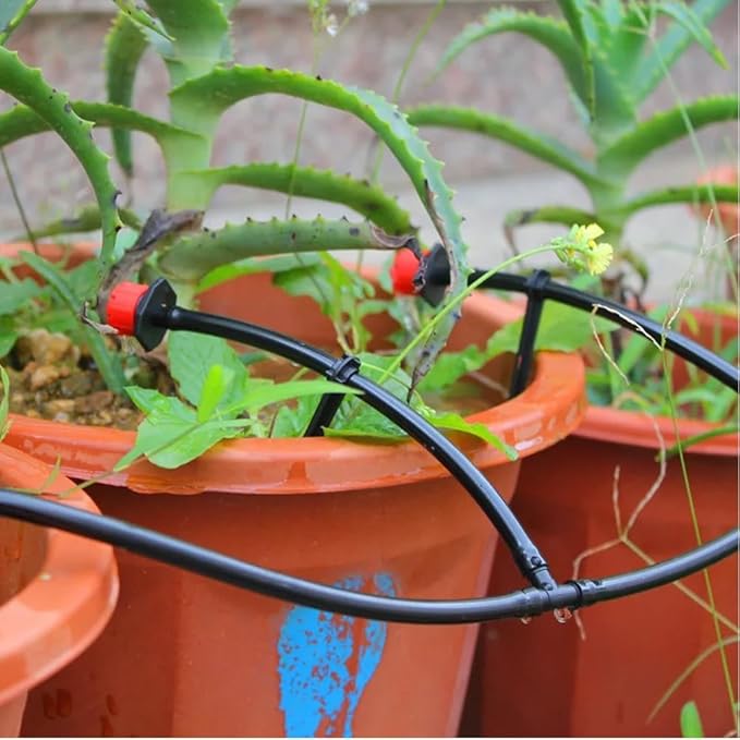1/4 inch Garden Watering Tube, 4mm Water Tube Irrigation System Hose Blank Distribution Line Plant Drip Automatic Pipe DIY Agriculture Hydroponics Misting Tubing Patio Lawn Yard Greenhouse Outdoor