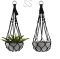 Artilady Black Plant Hanger Macrame Hanging Planter for Indoor Boho Plants Holder with Hooks Hanging Plant Basket Outdoor Window Wall Plants Home Decor