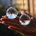 2PCS 4cm Clear Ball Crystal Sun Catcher Prisms, STINO Hanging Suncatchers with Glass Prism, Rainbow Maker for Windows, Home, Room, Garden Decor (1, Ball Clear 2Pcs)