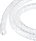 3/8" x 1/2" Braided Clear Plastic PVC Tubing 10ft High Pressure Flexible Reinforced Vinyl Tube, [for Garden Irrigation, Water Hose, Fish Tank, Water Transfer] - 9.5x12.7mm