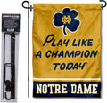 WinCraft Irish Play Like A Champion Today Garden Flag and Pole Stand Holder